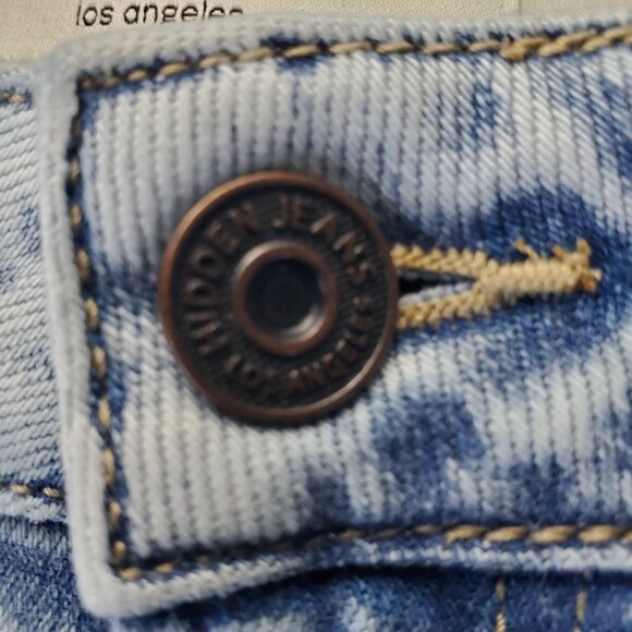 Hidden Jeans Womens Size 27 Light Blue Nori High-Rise Wide Leg Frayed Hem Denim - Picture 9 of 12